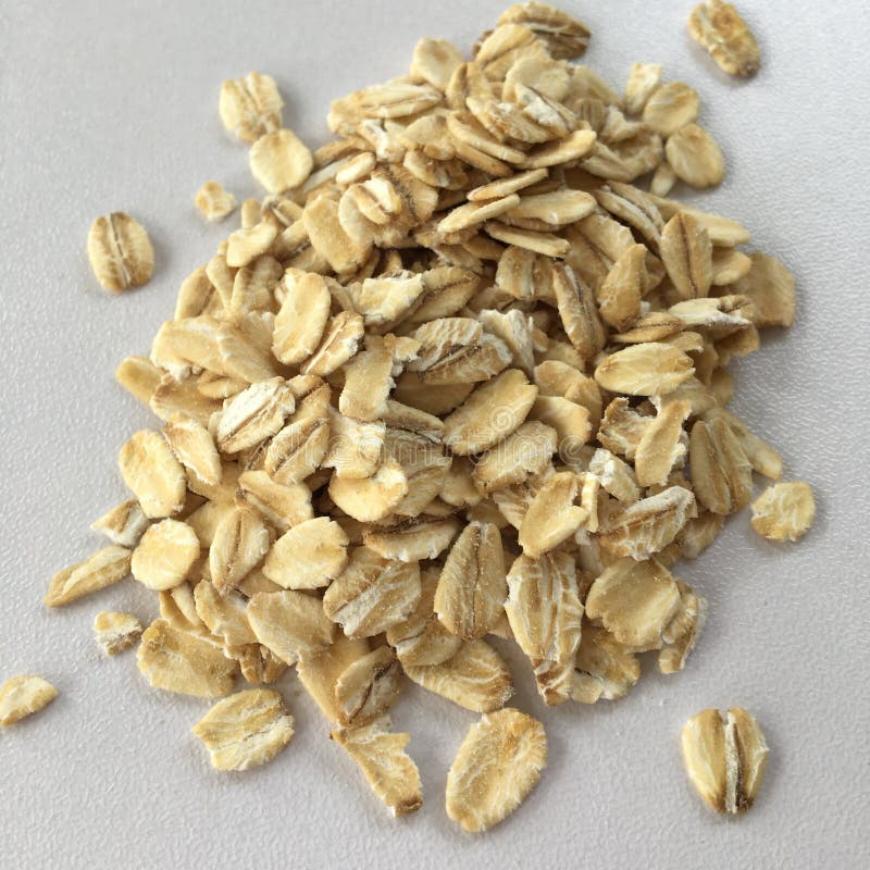 Ingrediente: aveia enorme Imagem próxima imagens de stock royalty free