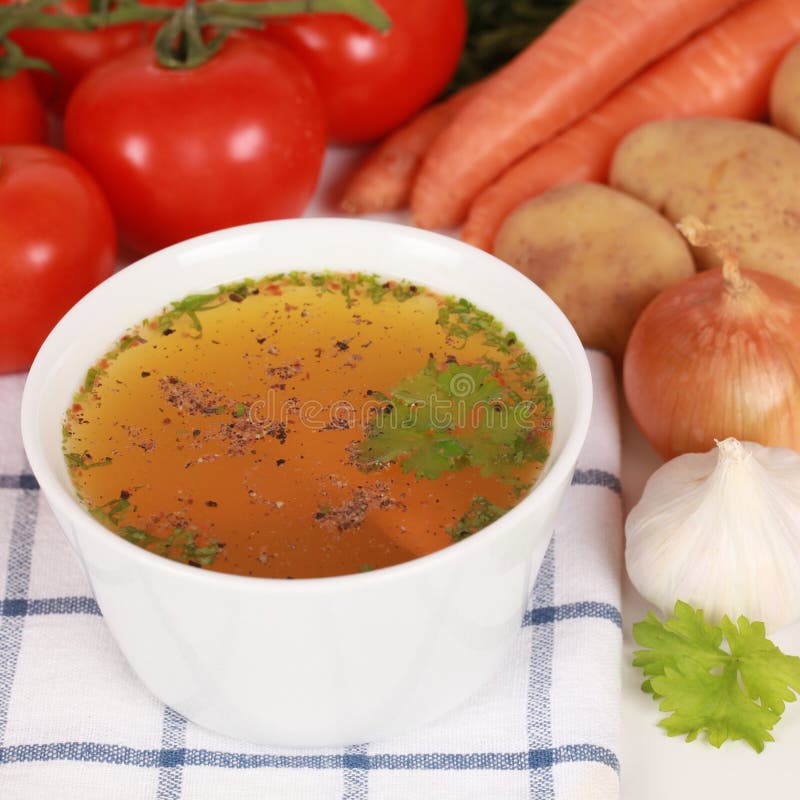 Ingredients for a broth stock photo. Image of food, vegan 22364904