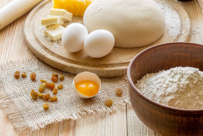 Ingredients for cooking dough, sweet baking. Butter, cake.