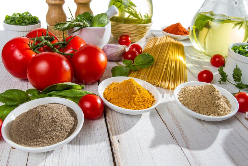 Ingredients For A Healthy Meal Stock Image Image 25339511
