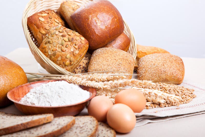 Ingredients for homemade bread