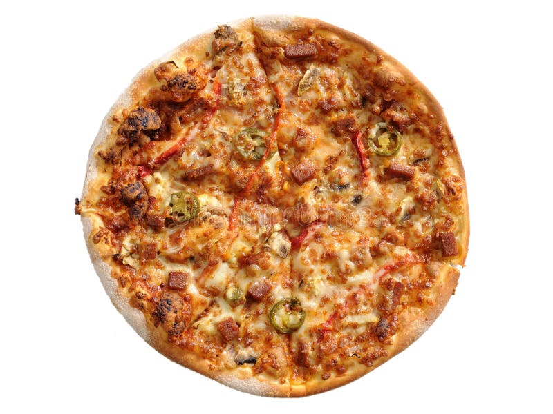 Ingredients Italian pizza stock image