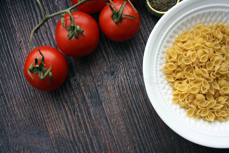 Ingredients for Italian Salad Dressing. Culinary Background Stock Photo