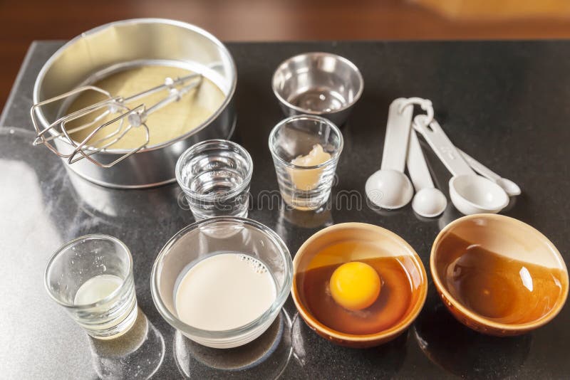 Ingredients for Making Cotton Wool Cake Stock Image Image of dessert
