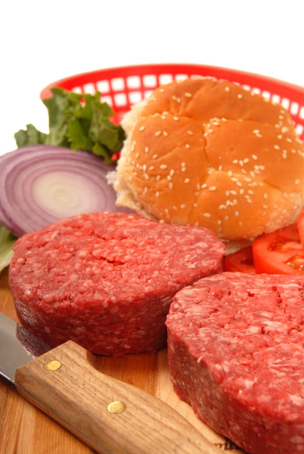 Ingredients for Making Hamburgers Stock Image Image of sandwich, meat