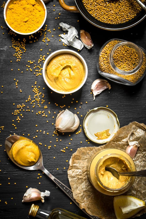 Ingredients for Making Mustard. Stock Image Image of powder, french