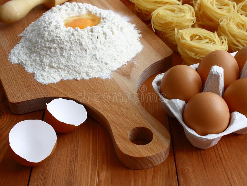 Ingredients for Making Pasta. Stock Image - Image of ingredients, flour