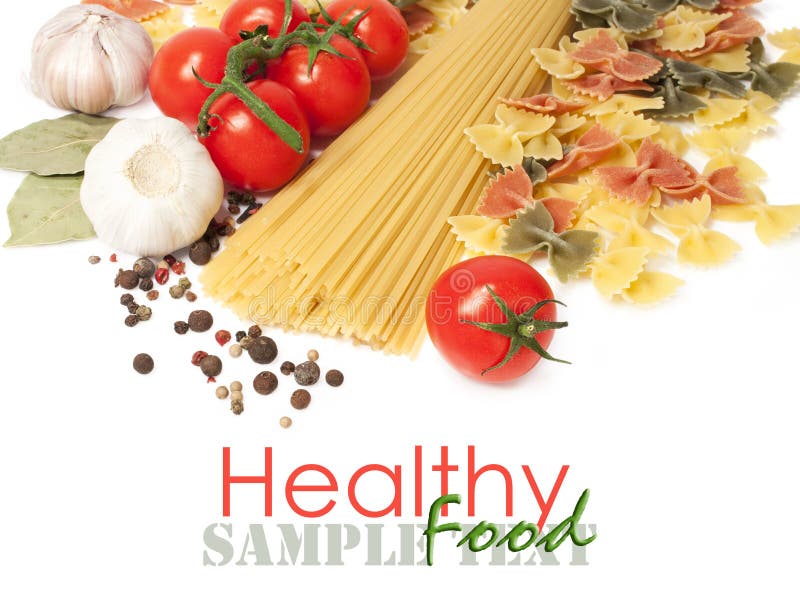 Ingredients for pasta stock image. Image of white, food - 30356221