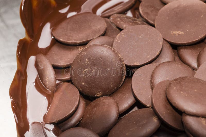 Ingredients for Preparation of Artisanal Chocolate Bar Stock Image