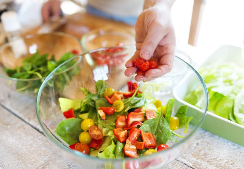 Ingredients for salad stock photo. Image of cutting, concept 54830322