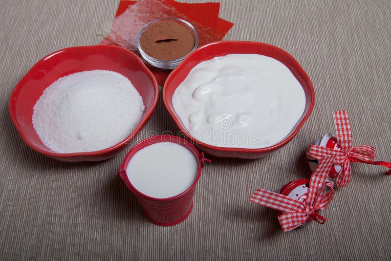 Ingredients for a Sweet Pastry Stock Photo Image of bake, board 74919486