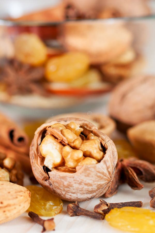Ingrédients de cuisson de Noël images stock Ingrédients de cuisson de Noël images stock