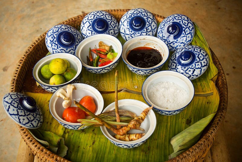 Ingrédients de soupe à Tom Yum photo stock Ingrédients de soupe à Tom Yum photo stock