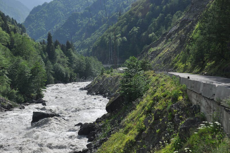 Inguri River. stock photo. Image of flowing 152283070