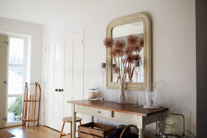 Entrance Hall Of Contemporary Family Home. Entrance Hall Of Contemporary Family Home