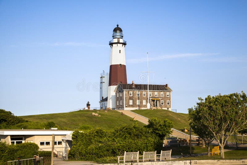 Ingång till den Montauk fyren royaltyfria bilder Ingång till den Montauk fyren royaltyfria bilder