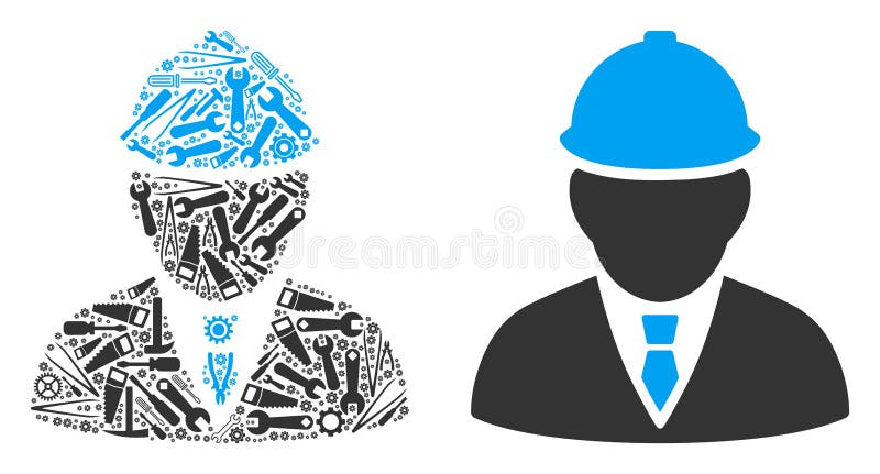 Ingénieur Mosaic des outils de service illustration stock Ingénieur Mosaic des outils de service illustration stock