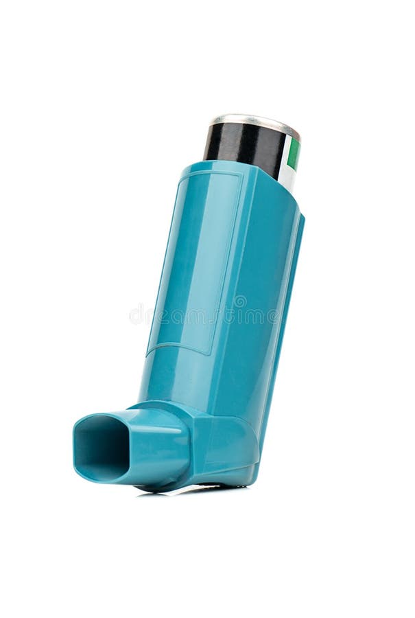 Asthmatics Inhaler With Cap Open Stock Photo Image of drug, asthmatic