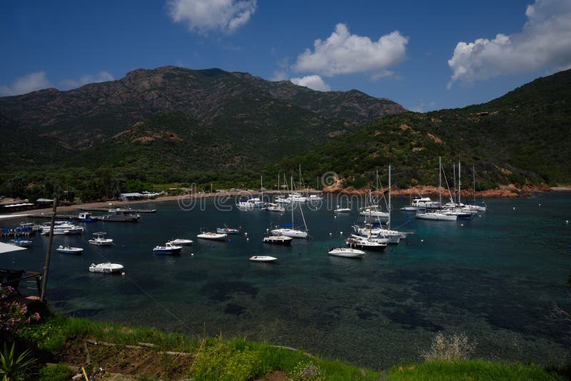 Inham in golfe Girolata royalty-vrije stock afbeelding Inham in golfe Girolata royalty-vrije stock afbeelding