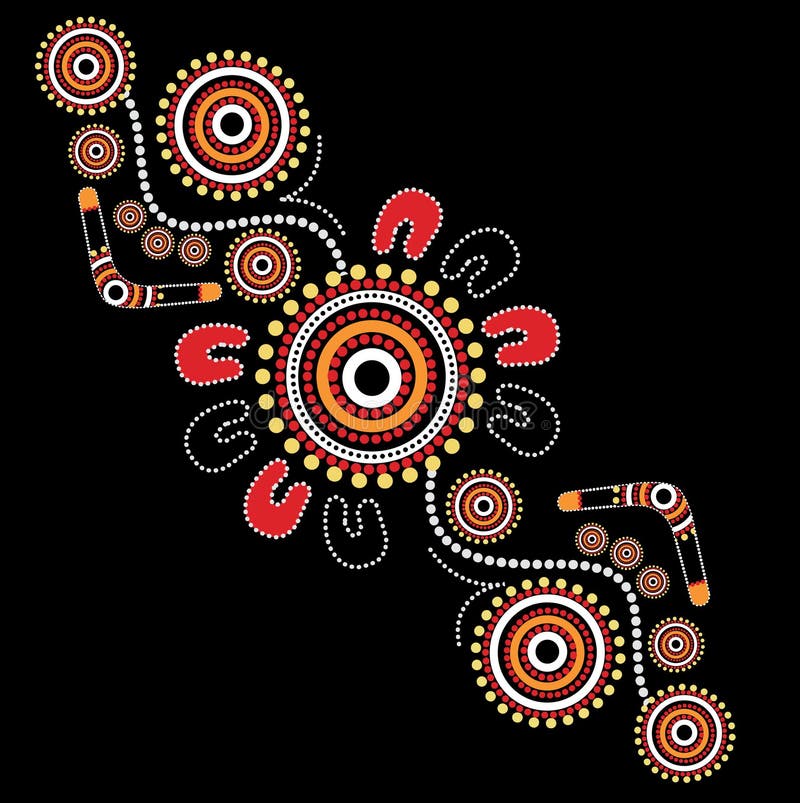 Inheemse kunst vectorachtergrond