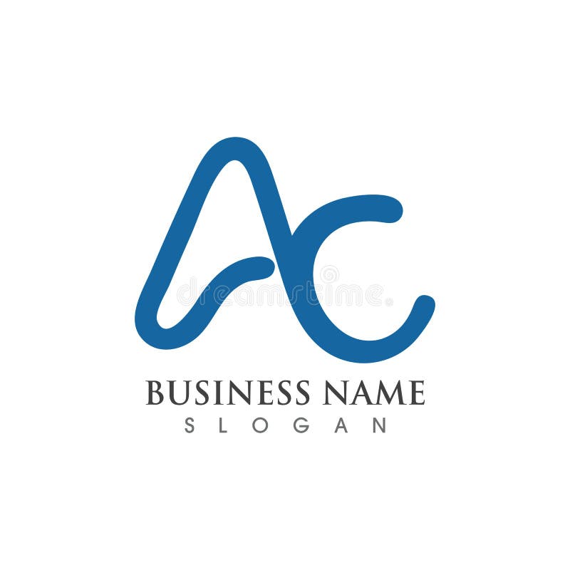 Initial AC Logo for Business Icon Template Vector Stock Illustration