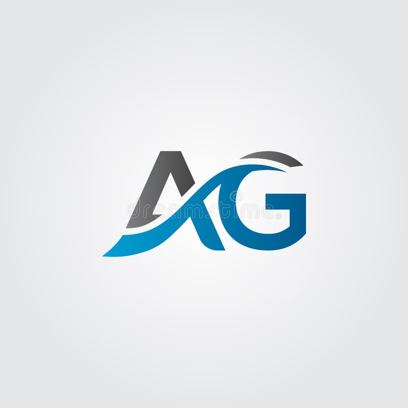 AG Logo. Letter Design Vector. Stock Vector - Illustration of symbol