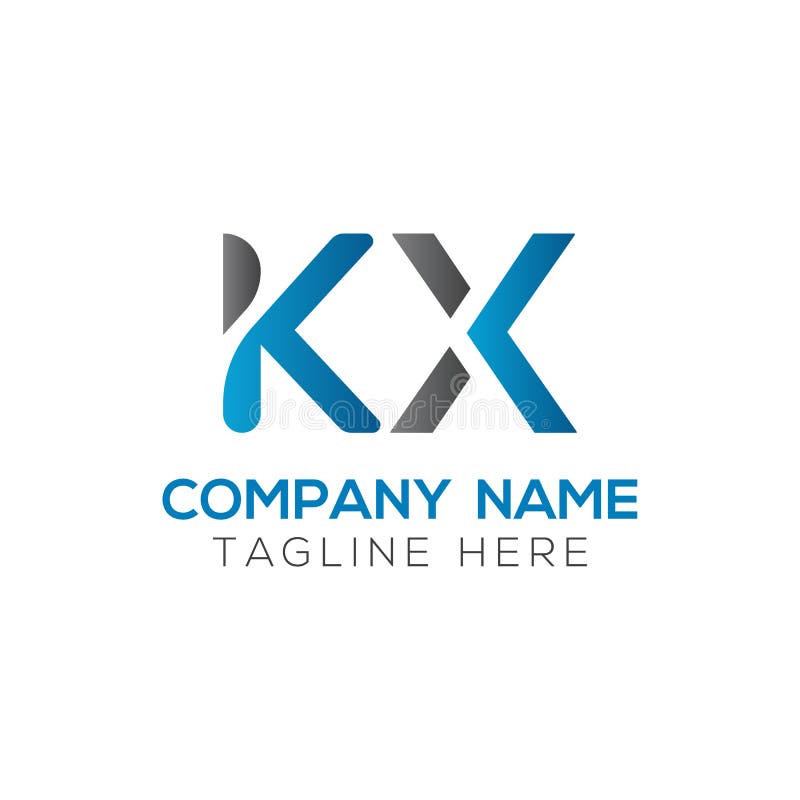 Initial KX Logo Design Vector Template. Abstract Letter KX Linked Logo ...