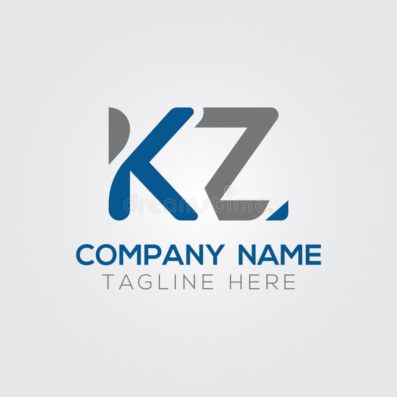 Initial ALphabet KZ Logo Design Vector Template. Abstract Letter KZ