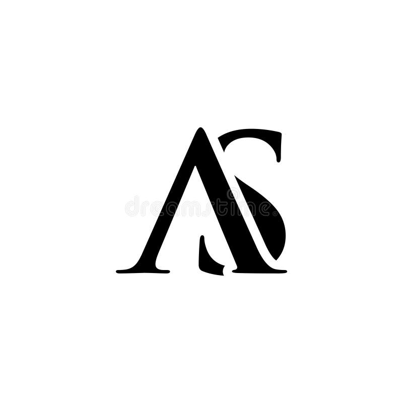 Initial As Alphabet Logo Design Template Vector Stock Vector Illustration Of Symbol Silhouette 165506631