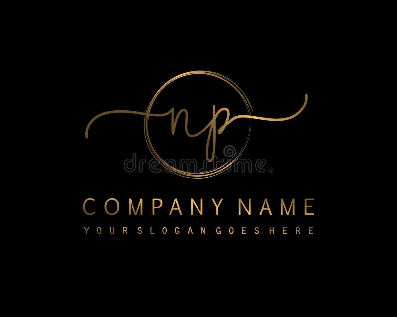 Letter PM initial monogram logo design, wedding, fashion, make up logo  template Stock Vector