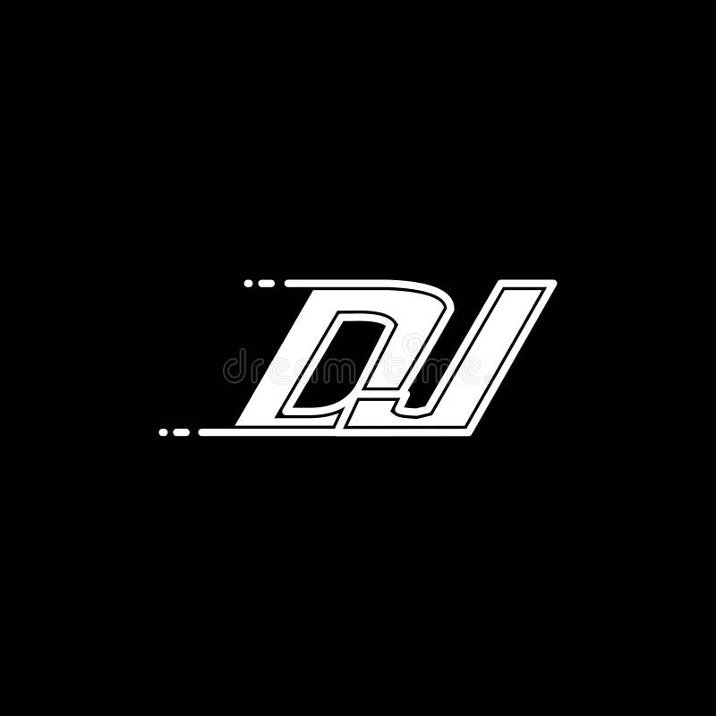 Initial DJ Logo Design with Shape Style, Logo Business Branding ...