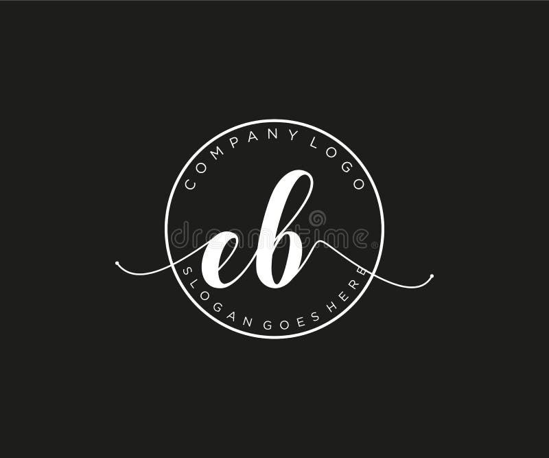 Premium Vector  Initial eb logo design in minimalist style eb signature  logo or symbol for fashion jewelry boutique