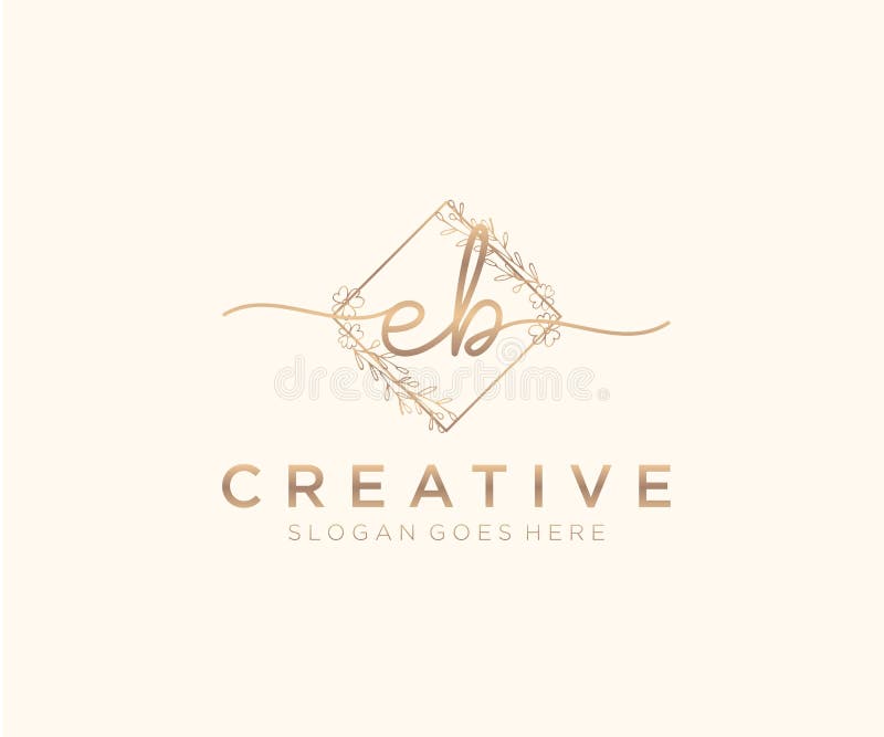 Premium Vector  Initial eb logo design in minimalist style eb signature  logo or symbol for fashion jewelry boutique