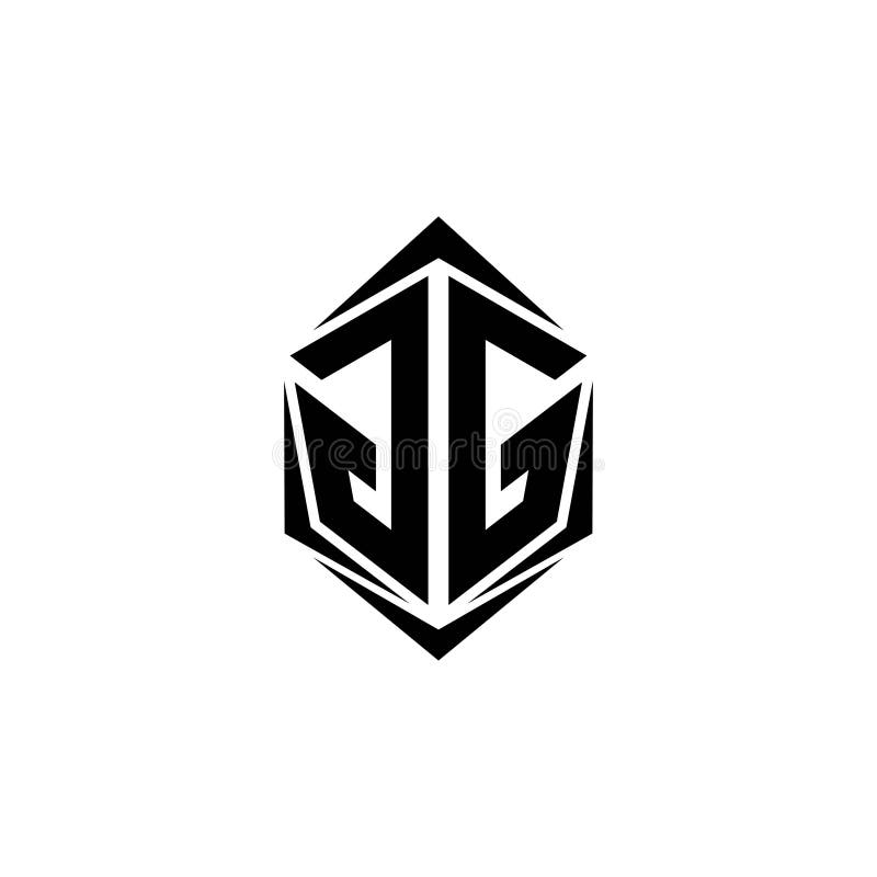 Initial GG Logo Design with Shield Style, Logo Business Branding Stock