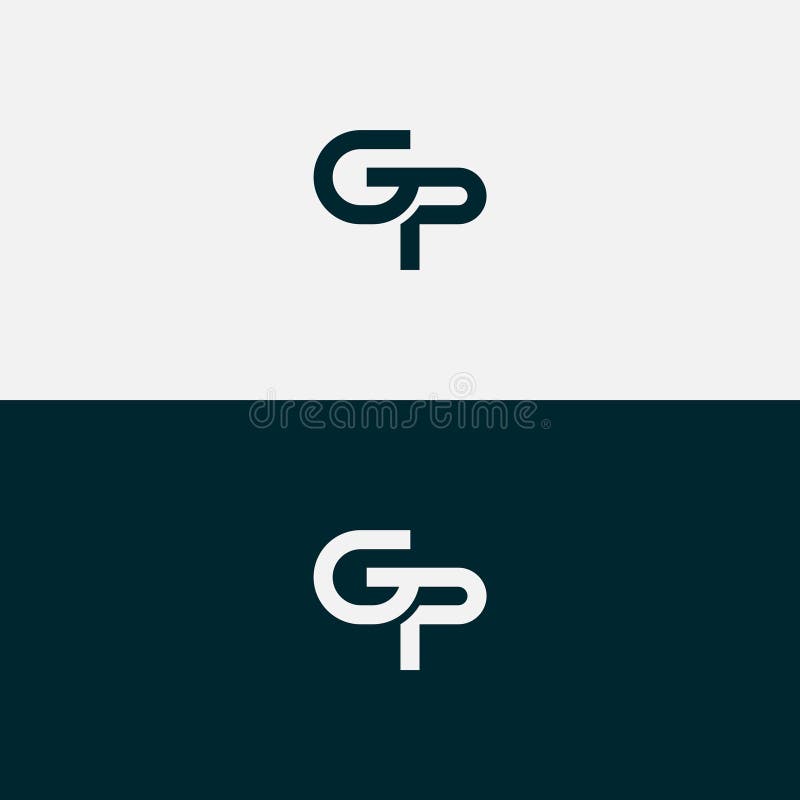 Initial GP Letter Logo Design Monogram Vector Template. pg logo design. Vector illustration.