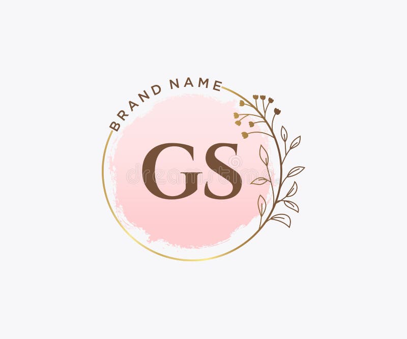 Initial GS Feminine Logo. Usable for Nature, Salon, Spa, Cosmetic and ...