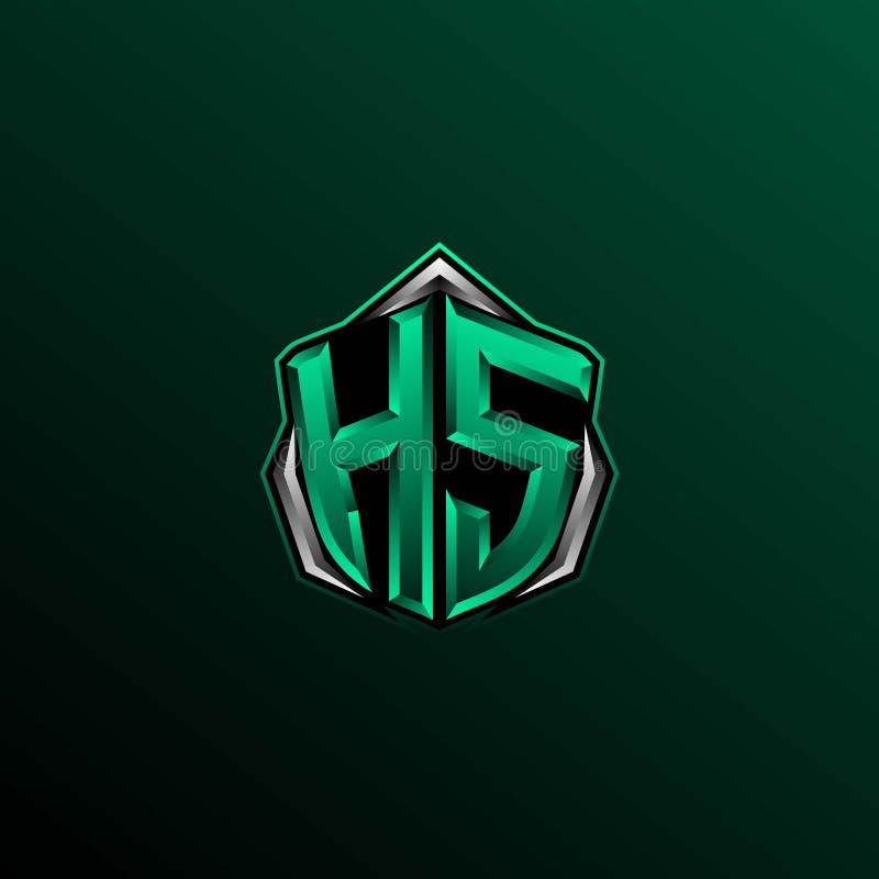 Initial HS Logo Design, Initial HS Logo Design with Circle Style, Logo