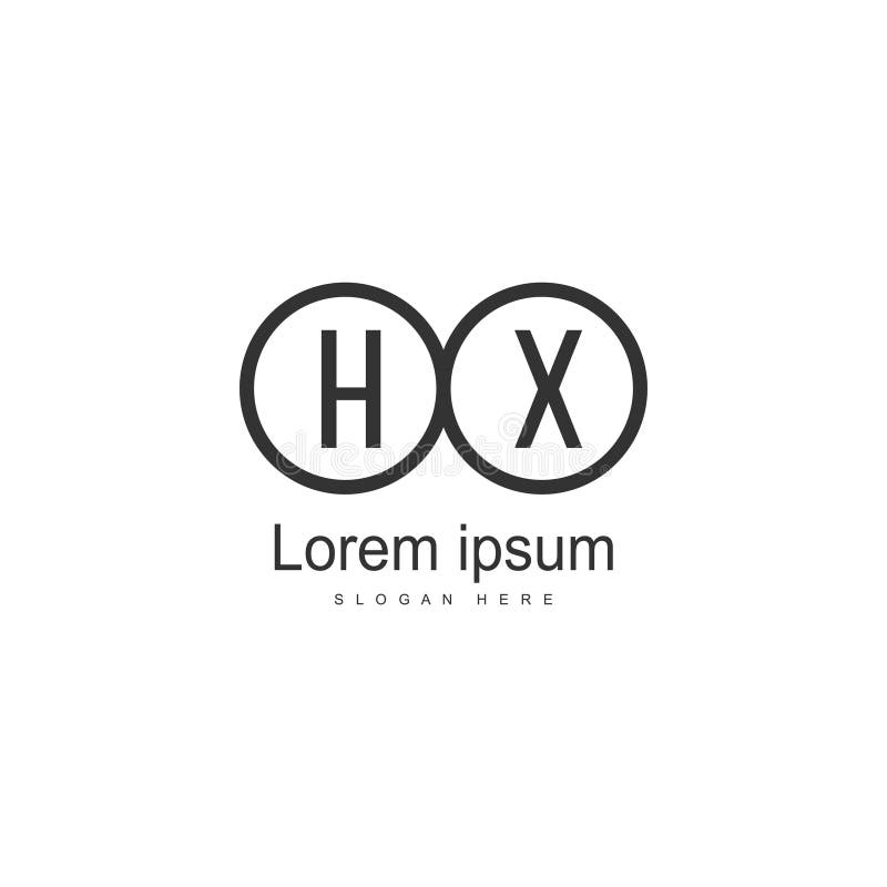 Initial HX Logo Template with Modern Frame. Minimalist HX Letter Logo ...