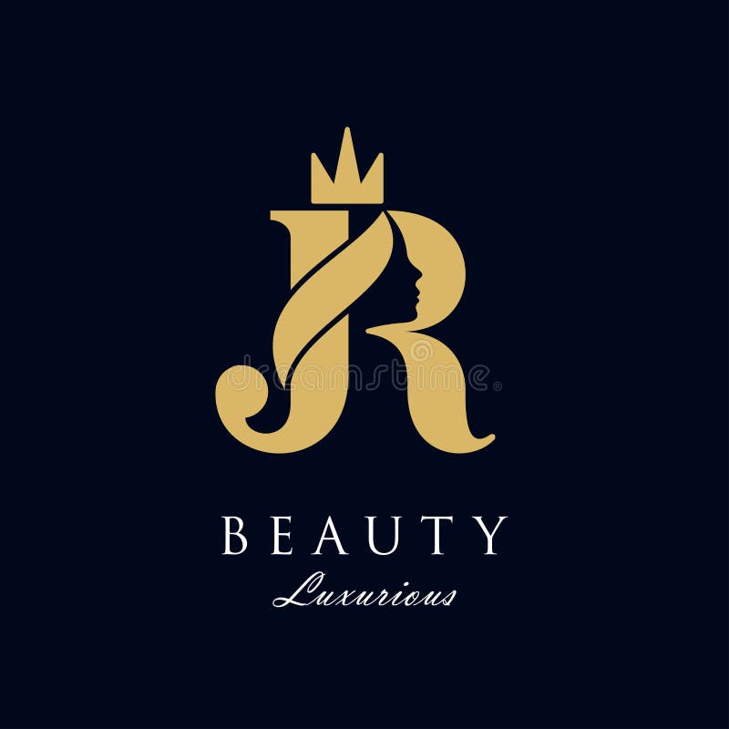 Initial J R Luxury Beauty Queen Woman Face with Crown Logo Design Vector  Inspiration. Consisting of a Entwined J and R with Lady Stock Vector -  Illustration of hair, gold: 184661218