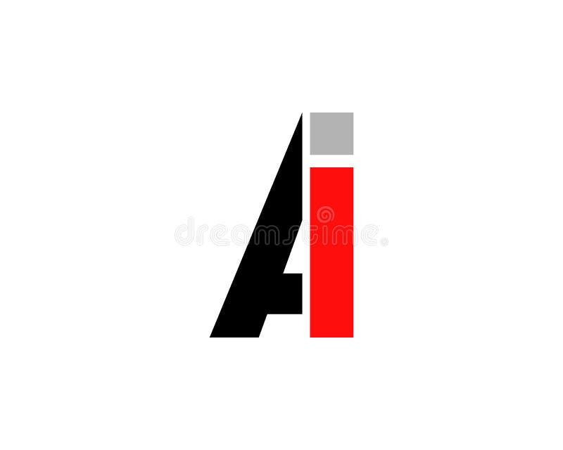Initial Letter AI Logo Template Design Stock Vector - Illustration ...