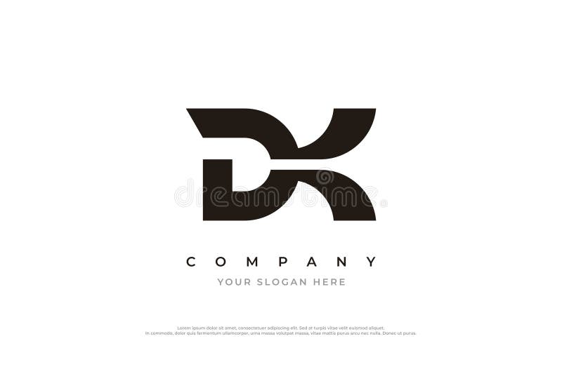 Initial Letter DK Logo Design Vector Template