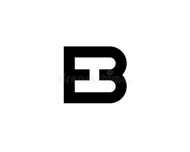 Initial letter E B M ribbon negative space H anagram monogram