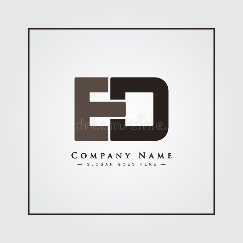 Initial Letter ED Logo, Minimal Alphabet Logo Stock Vector ...