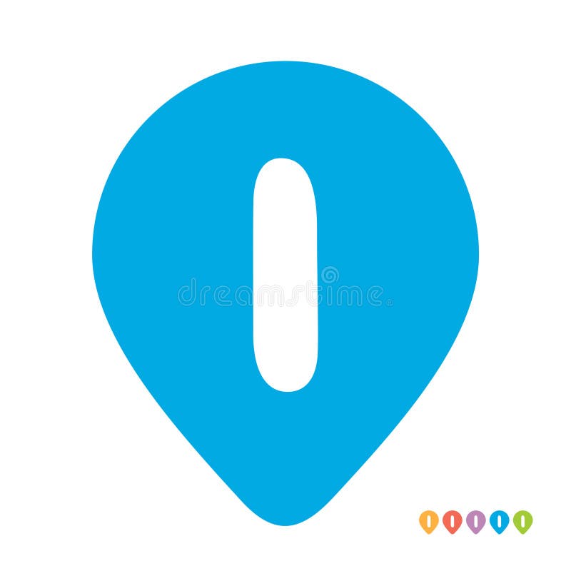 Initial letter I map location pin icon design, flat vector illustration stock illustration