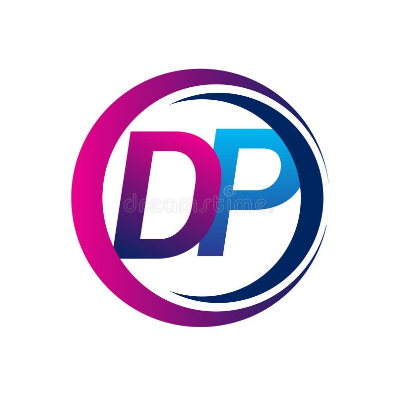 Dp logo monogram emblem style with crown shape Vector Image