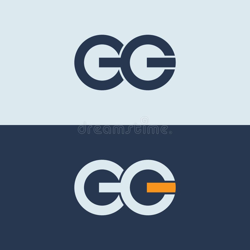 Initial letter logo GG, logo template royalty free illustration