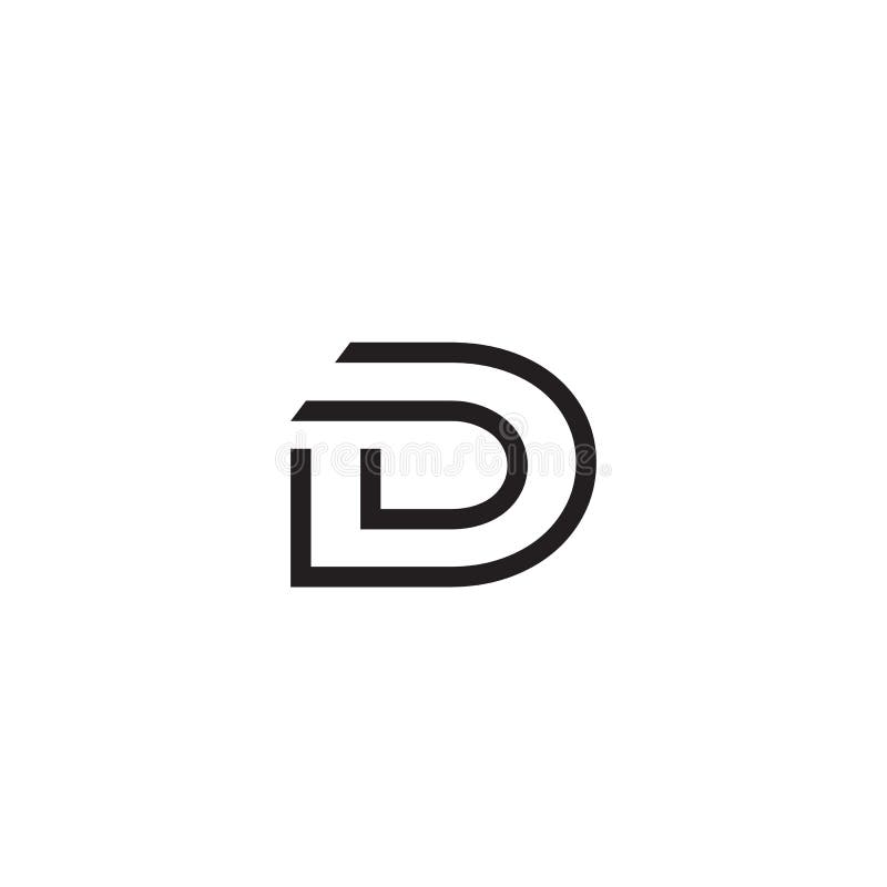 Initial Letter D Logo Line Unique Modern Stock Vector - Illustration of ...