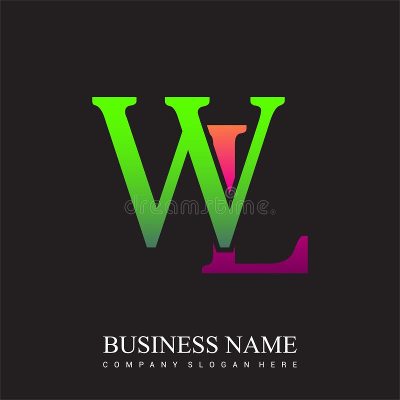 Initial Letter MM Logotype Company Name Colored Blue And Green