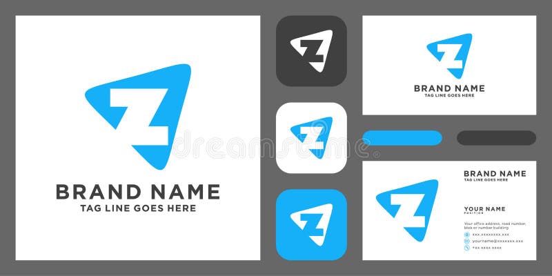 Initial Letter Logo Z, Logo Template Designs with Business Card Design ...