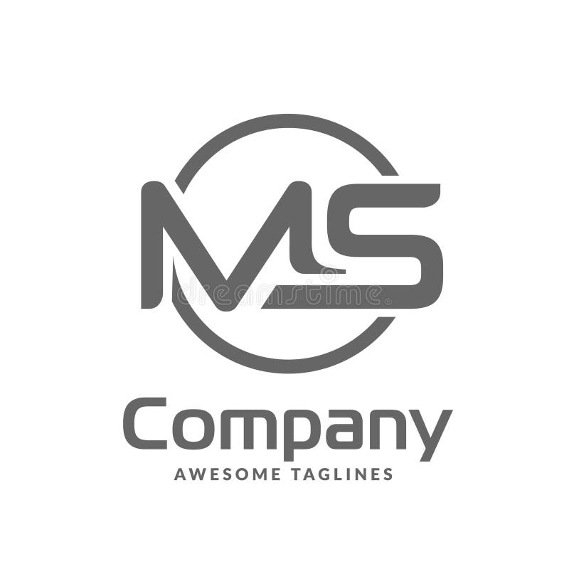 Initial Letter MS Business Logo Vector Stock Vector - Illustration of